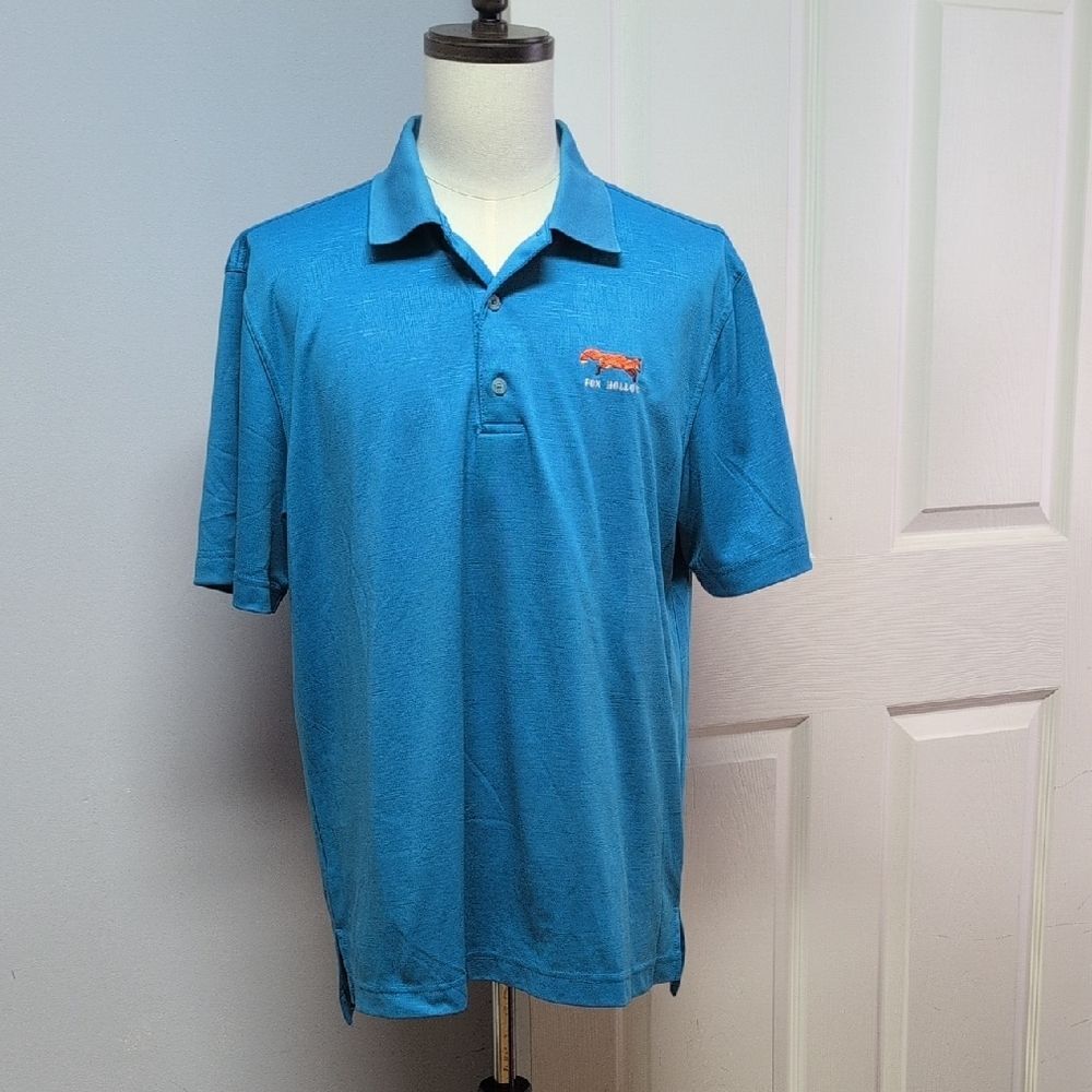 Monterey Club Dry Swing Embroidered Fox Hollow Logo Moisture Wicking Polo Size L